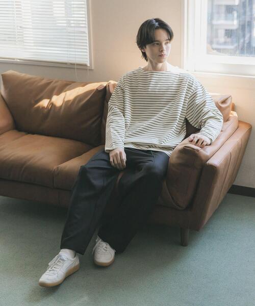 SENSE OF PLACE by URBAN RESEARCH(センスオブプレイスバイアーバンリサーチ)の「エクストラルーズバスクシャツ(Tシャツ/カットソー・メンズ・ホワイト/ブラウン/ブラック・MEDIUM/LARGE)」の6枚目の写真