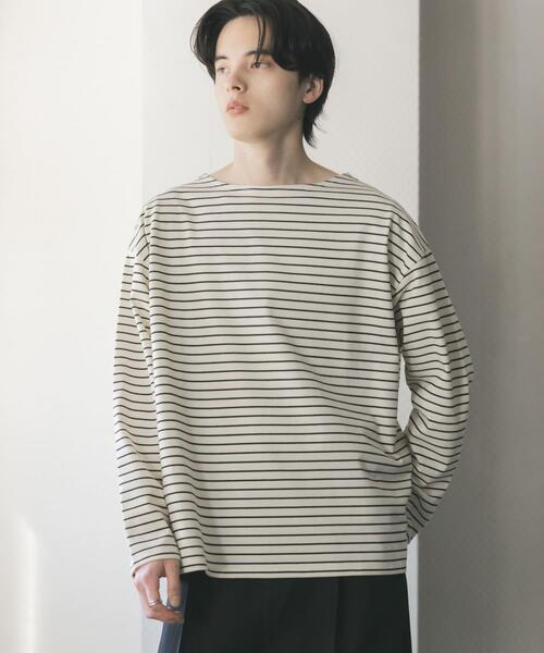 SENSE OF PLACE by URBAN RESEARCH(センスオブプレイスバイアーバンリサーチ)の「エクストラルーズバスクシャツ(Tシャツ/カットソー・メンズ・ホワイト/ブラウン/ブラック・MEDIUM/LARGE)」の7枚目の写真