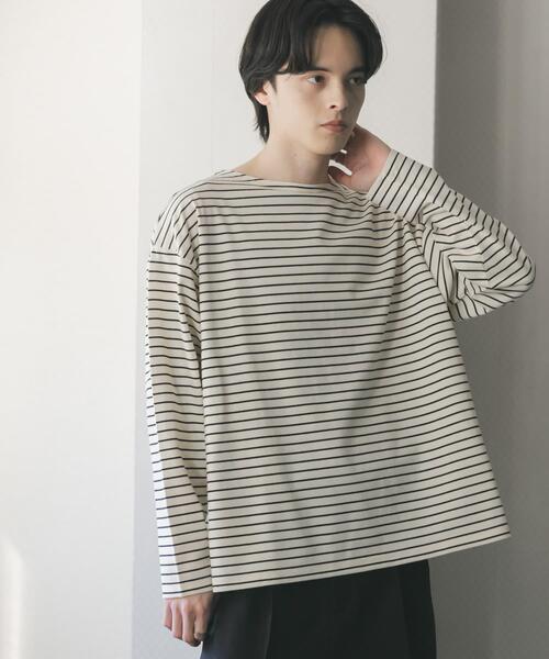 SENSE OF PLACE by URBAN RESEARCH(センスオブプレイスバイアーバンリサーチ)の「エクストラルーズバスクシャツ(Tシャツ/カットソー・メンズ・ホワイト/ブラウン/ブラック・MEDIUM/LARGE)」の8枚目の写真