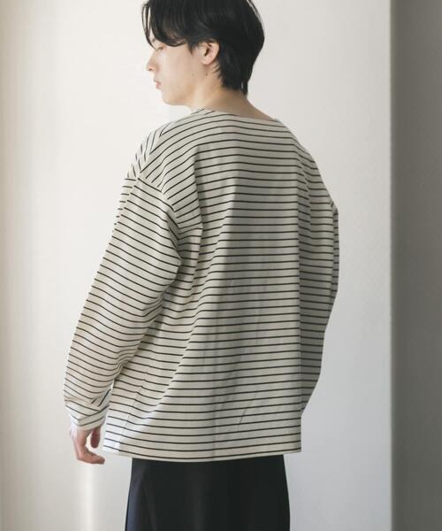 SENSE OF PLACE by URBAN RESEARCH(センスオブプレイスバイアーバンリサーチ)の「エクストラルーズバスクシャツ(Tシャツ/カットソー・メンズ・ホワイト/ブラウン/ブラック・MEDIUM/LARGE)」の9枚目の写真