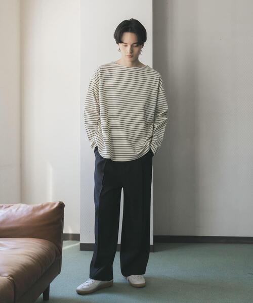 SENSE OF PLACE by URBAN RESEARCH(センスオブプレイスバイアーバンリサーチ)の「エクストラルーズバスクシャツ(Tシャツ/カットソー・メンズ・ホワイト/ブラウン/ブラック・MEDIUM/LARGE)」の10枚目の写真