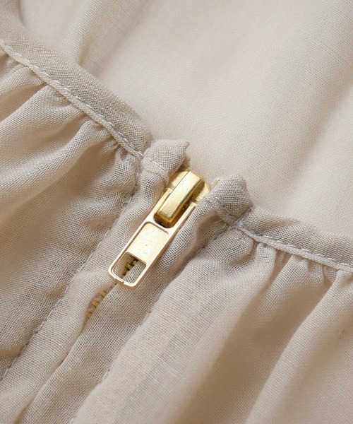 zootie（ズーティー）の「シアーブルゾン［ノーカラー］（ブルゾン・レディース・グレイッシュベージュ/ブラック・フリー）」の16枚目の写真