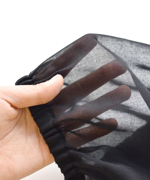 zootie（ズーティー）の「シアーブルゾン［ノーカラー］（ブルゾン・レディース・グレイッシュベージュ/ブラック・フリー）」の20枚目の写真