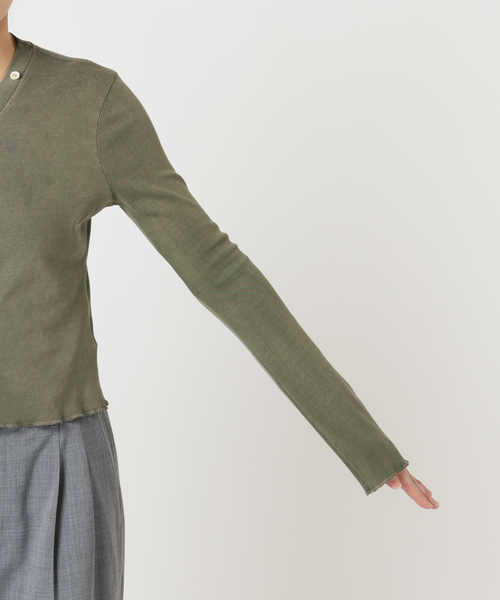 CITYSHOP（シティーショップ）の「ASHER CHELSEA CARDIGAN L261-R151：カーディガン（カーディガン/ボレロ・レディース・カーキ・SMALL）」の7枚目の写真