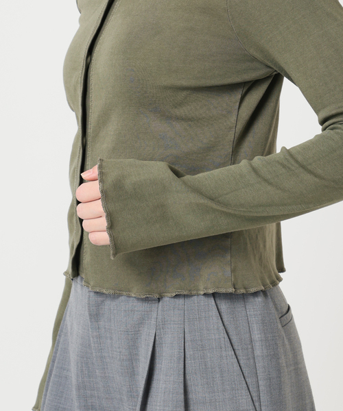 CITYSHOP（シティーショップ）の「ASHER CHELSEA CARDIGAN L261-R151：カーディガン（カーディガン/ボレロ・レディース・カーキ・SMALL）」の8枚目の写真