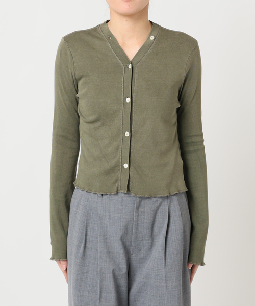 CITYSHOP(シティーショップ)の「ASHER CHELSEA CARDIGAN L261-R151:カーディガン(カーディガン/ボレロ・レディース・カーキ・SMALL)」の11枚目の写真