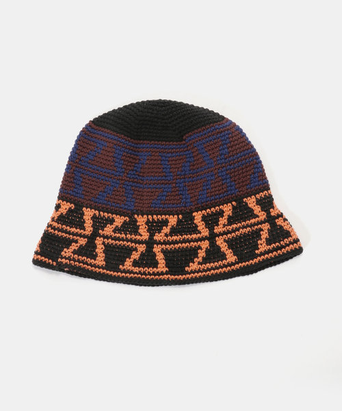 SUBLIME(サブライム)の「SUBLiMEROW / サブライムロー FINE HANDKNIT HAT(ニットキャップ/ビーニー・レディース・チャコールグレー/ライトグリーン・FREE)」の3枚目の写真