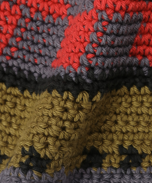SUBLIME(サブライム)の「SUBLiMEROW / サブライムロー FINE HANDKNIT HAT(ニットキャップ/ビーニー・レディース・チャコールグレー/ライトグリーン・FREE)」の8枚目の写真