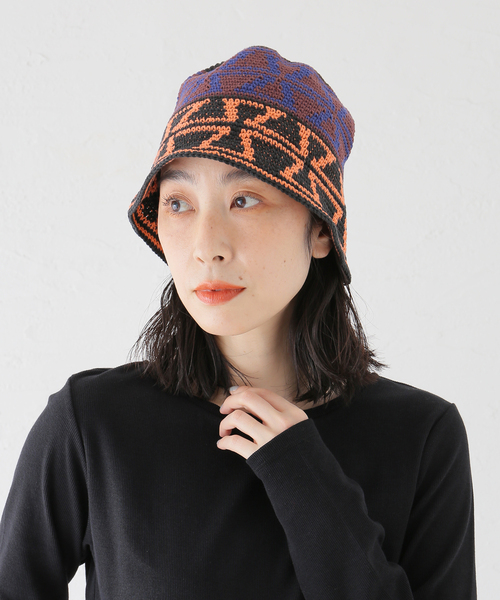 SUBLIME(サブライム)の「SUBLiMEROW / サブライムロー FINE HANDKNIT HAT(ニットキャップ/ビーニー・レディース・チャコールグレー/ライトグリーン・FREE)」の9枚目の写真