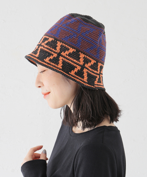 SUBLIME(サブライム)の「SUBLiMEROW / サブライムロー FINE HANDKNIT HAT(ニットキャップ/ビーニー・レディース・チャコールグレー/ライトグリーン・FREE)」の10枚目の写真