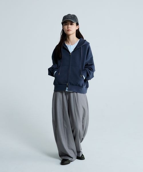 JEANASIS(ジーナシス)の「バックタックコクーンパンツ/663465(スラックス・レディース・ホワイト/グレー系その他/ブラック・SMALL/MEDIUM)」の8枚目の写真