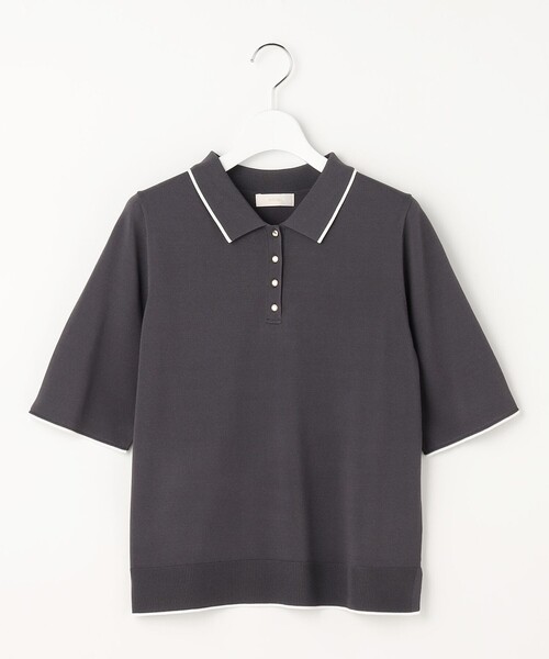 ANY SIS(エニィスィス)の「【アイスタッチ】ポロ ニット(ニット/セーター・レディース・スカイブルー系/ライトグレー系/グレー系/アイボリー系・X-SMALL)」の12枚目の写真