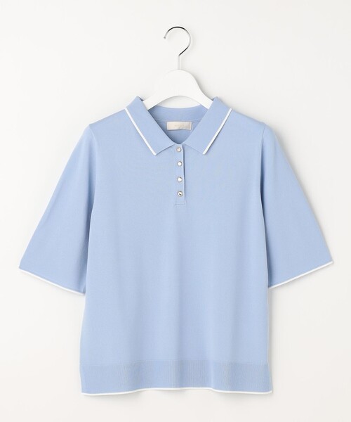 ANY SIS(エニィスィス)の「【アイスタッチ】ポロ ニット(ニット/セーター・レディース・スカイブルー系/ライトグレー系/グレー系/アイボリー系・X-SMALL)」の14枚目の写真