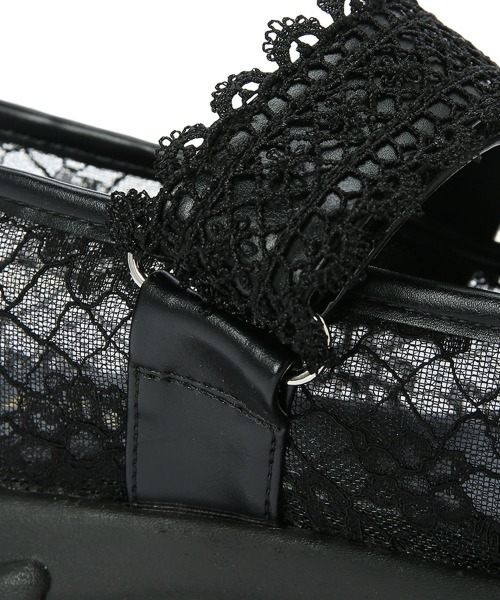 F i.n.t（フィント）の「レース使いスニーカーサンダル（サンダル・レディース・ブラック/オフホワイト・L/M/S）」の11枚目の写真