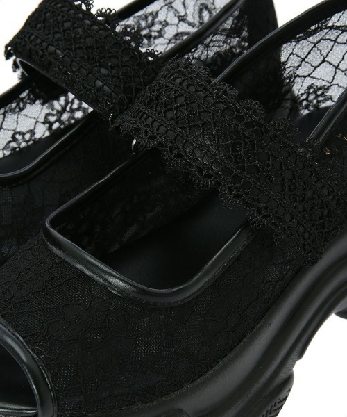 F i.n.t（フィント）の「レース使いスニーカーサンダル（サンダル・レディース・ブラック/オフホワイト・L/M/S）」の13枚目の写真