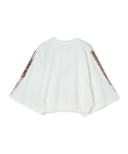 ATSURO TAYAMA(アツロウタヤマ)の「スムースコットン箔プリントドルマントップス(Tシャツ/カットソー・レディース・ホワイト/ブラック・M)」の7枚目の写真