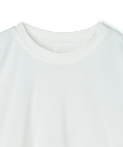 ATSURO TAYAMA(アツロウタヤマ)の「スムースコットン箔プリントドルマントップス(Tシャツ/カットソー・レディース・ホワイト/ブラック・M)」の8枚目の写真