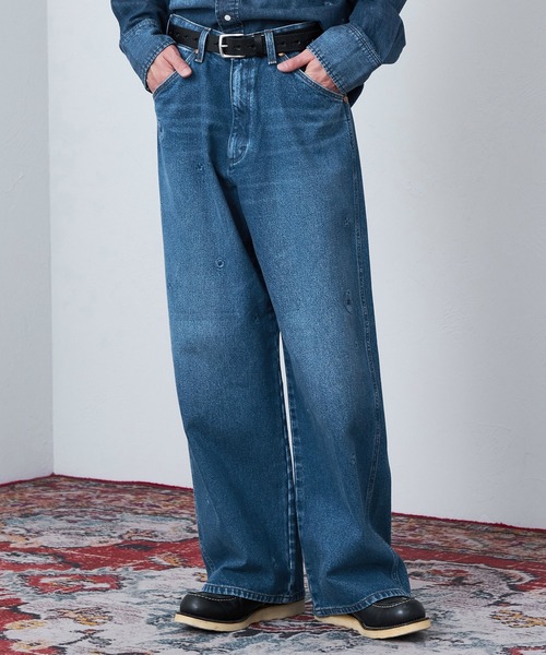 Lee（リー）の「Wrangler/ラングラー【US ORIGINAL】ワイドジーンズ フラワーエンブロイダリー　刺繍（デニムパンツ・メンズ・ブルー・SMALL/MEDIUM/LARGE）」の19枚目の写真