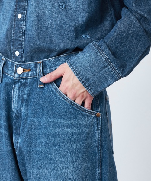Lee（リー）の「Wrangler/ラングラー【US ORIGINAL】ワイドジーンズ フラワーエンブロイダリー　刺繍（デニムパンツ・メンズ・ブルー・SMALL/MEDIUM/LARGE）」の6枚目の写真