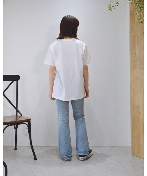 spiritoso（スピリトーゾ）の「MICHIGAN カレッジTシャツ（Tシャツ/カットソー・レディース・ネイビー/ロイヤルブルー/グリーン/ピンク/ライトブルー/ブラック系その他2/ホワイト系その他2/ブラック系その他/杢グレー/ホワイト系その他/ピンク系その他2・MEDIUM/LARGE/X-LARGE/SMALL）」の17枚目の写真