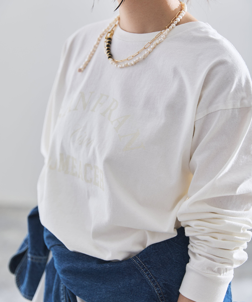 IENA（イエナ）の「J.J.Mercer/ジェイジェイマーサー PRINTLONGSLEEVE T SHIRTS Tシャツ（Tシャツ/カットソー・レディース・ホワイト/ピンク・FREE）」の7枚目の写真