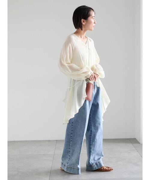 Te chichi（テチチ）の「イレギュラーヘムチュニックブラウス（チュニック・レディース・グリーン系その他/ベージュ/オフホワイト・F）」の6枚目の写真