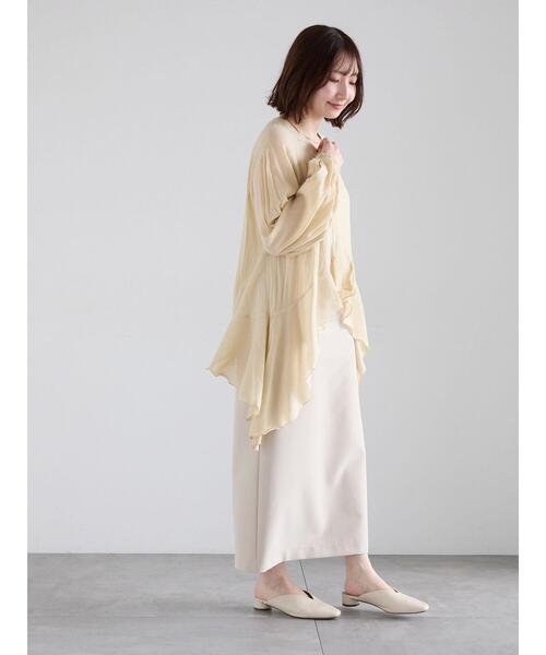 Te chichi（テチチ）の「イレギュラーヘムチュニックブラウス（チュニック・レディース・グリーン系その他/ベージュ/オフホワイト・F）」の9枚目の写真