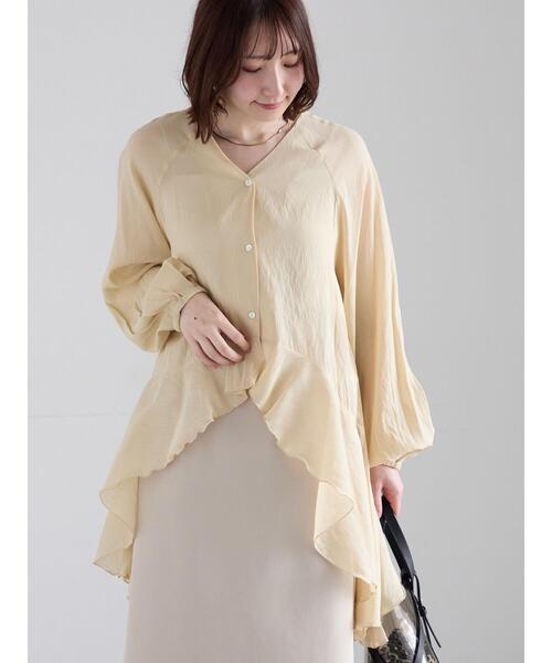 Te chichi（テチチ）の「イレギュラーヘムチュニックブラウス（チュニック・レディース・グリーン系その他/ベージュ/オフホワイト・F）」の10枚目の写真