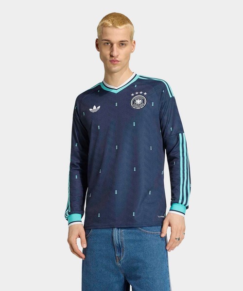 新品未使用タグ付サッカードイツ代表プラクティスシャツ長袖ユニフォームadidas ドイツ代表 26 アウェイ レプリカ ユニフォーム 長袖 / アディダス