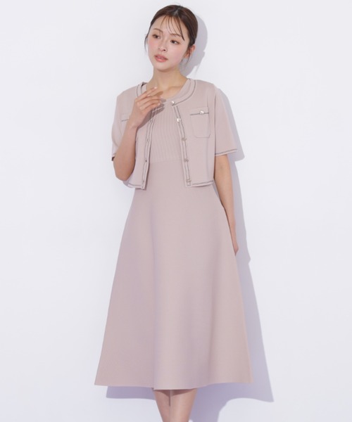 JILL by JILL STUART（ジルバイジルスチュアート）の「ニットジャケットセットアップ（ワンピース・レディース・ブルー/ネイビー/ピンク・FREE）」の22枚目の写真