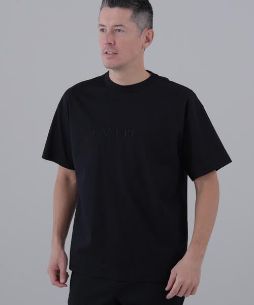 St ANDREWS(セントアンドリュース)の「【St ANDREWS】プレーティング天竺半袖Tシャツ (MENS)(Tシャツ/カットソー・メンズ・ブラック/ホワイト・L/LL/M)」の1枚目の写真