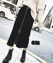 center i（センターアイ）の「フロントロングジップタイトスカート（スカート）」