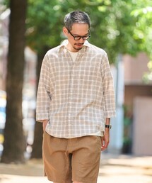 SHIPS: RAYMOND チェック レギュラーカラー 7スリーブ シャツ