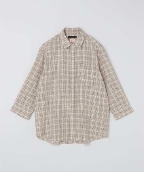 SHIPS（シップス）の「SHIPS: RAYMOND チェック レギュラーカラー 7スリーブ シャツ（シャツ/ブラウス・メンズ・ライトブルー/キャメル・X-LARGE/LARGE/MEDIUM/SMALL）」の14枚目の写真