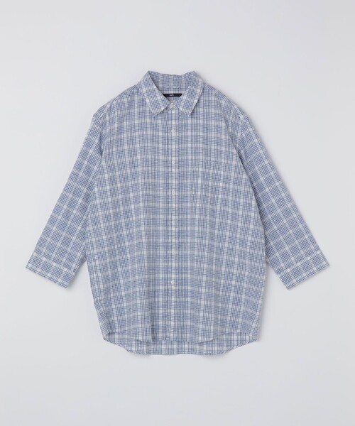 SHIPS（シップス）の「SHIPS: RAYMOND チェック レギュラーカラー 7スリーブ シャツ（シャツ/ブラウス・メンズ・ライトブルー/キャメル・X-LARGE/LARGE/MEDIUM/SMALL）」の20枚目の写真