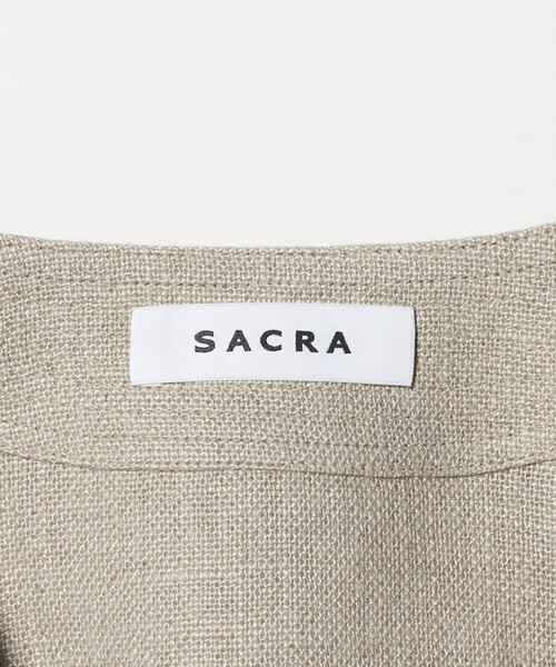SACRA(サクラ)の「<SACRA>ラスティック Vネック トップ(シャツ/ブラウス・レディース・ホワイト/ベージュ・38)」の4枚目の写真