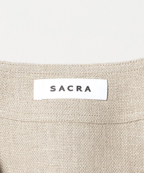 SACRA（サクラ）の「＜SACRA＞ラスティック Vネック トップ（シャツ/ブラウス・レディース・ホワイト/ベージュ・38）」の12枚目の写真