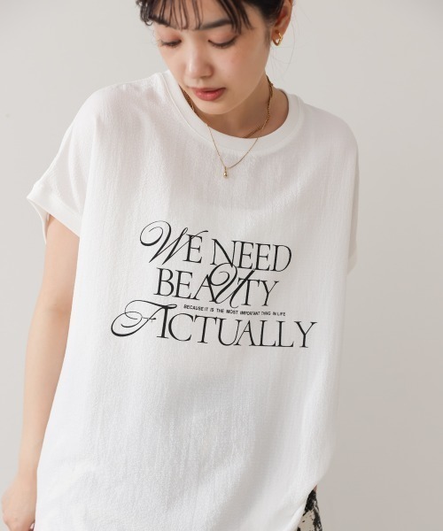 Bou Jeloud(ブージュルード)の「サッカーロゴチュニック(Tシャツ/カットソー・レディース・オフホワイト・FREE)」の1枚目の写真