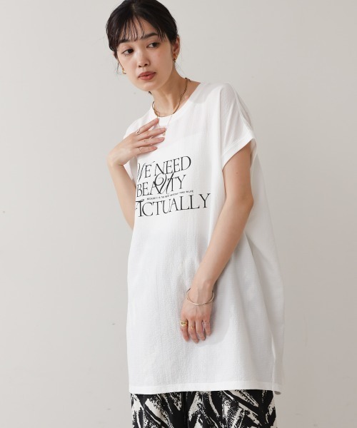 Bou Jeloud(ブージュルード)の「サッカーロゴチュニック(Tシャツ/カットソー・レディース・オフホワイト・FREE)」の11枚目の写真