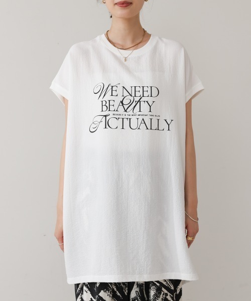 Bou Jeloud(ブージュルード)の「サッカーロゴチュニック(Tシャツ/カットソー・レディース・オフホワイト・FREE)」の7枚目の写真