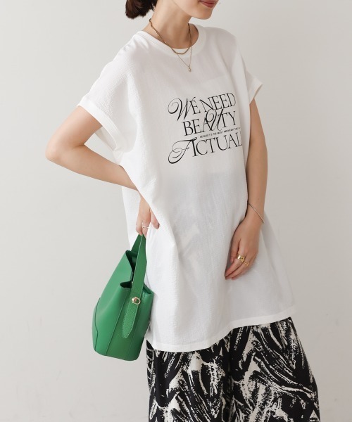 Bou Jeloud(ブージュルード)の「サッカーロゴチュニック(Tシャツ/カットソー・レディース・オフホワイト・FREE)」の9枚目の写真