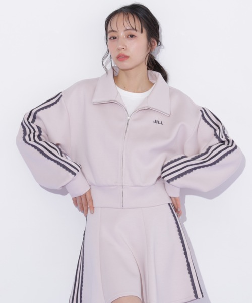 JILL by JILL STUART(ジルバイジルスチュアート)の「配色ラインレースジャケット(その他アウター・レディース・ブルー/ピンク/ネイビー・FREE)」の6枚目の写真