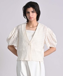 RAW FUDGE（ローファッジ）の「シアーチェックタックスリーブブラウス（シャツ/ブラウス）」