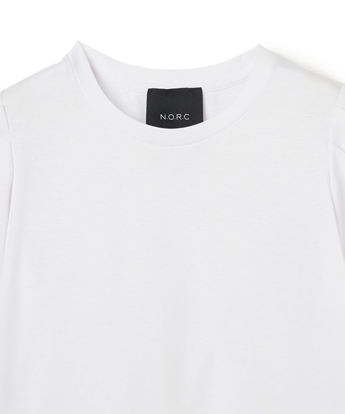 N.O.R.C（ノーク）の「タックハーフスリーブトップス【CLEAN MOTION】（Tシャツ/カットソー・レディース・ブラック/ホワイト・フリー）」の19枚目の写真