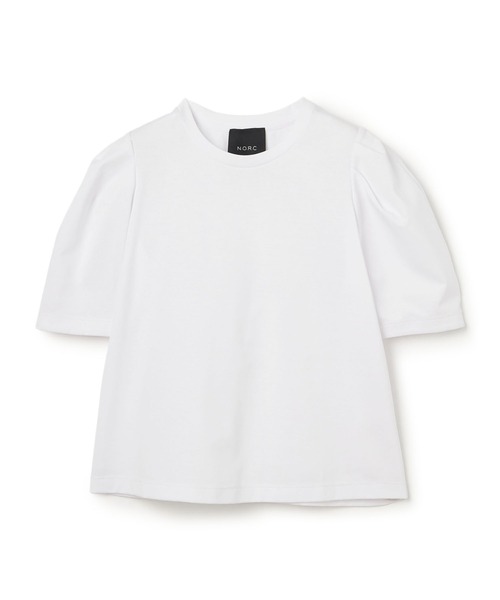 N.O.R.C（ノーク）の「タックハーフスリーブトップス【CLEAN MOTION】（Tシャツ/カットソー・レディース・ブラック/ホワイト・フリー）」の11枚目の写真