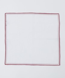 SHIPS | MUNGAI: カラー フレーム リネン スクエア チーフ(ハンカチ/ハンドタオル)