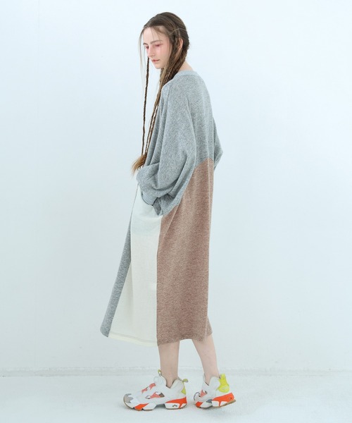 BEDSIDEDRAMA(ベットサイドドラマ)の「Pattern Switch Wide Dress(ワンピース・レディース・グレー/ブラック・2/1)」の2枚目の写真