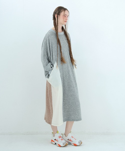 BEDSIDEDRAMA(ベットサイドドラマ)の「Pattern Switch Wide Dress(ワンピース・レディース・グレー/ブラック・2/1)」の8枚目の写真