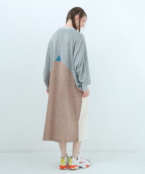 BEDSIDEDRAMA(ベットサイドドラマ)の「Pattern Switch Wide Dress(ワンピース・レディース・グレー/ブラック・2/1)」の9枚目の写真