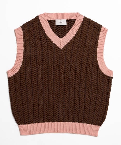 soerte(ソエルテ)の「Herringbone Summer Knit Vest/ヘリンボーンサマーニットベスト(ベスト・メンズ・ブラウン/ベージュ/グリーン・2/1/3)」の17枚目の写真